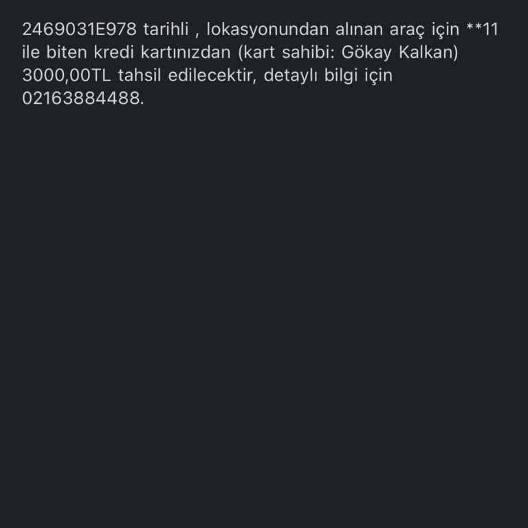 Araç Kiralama Ücreti İadesi Sorunu