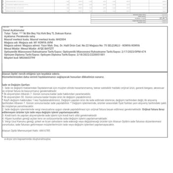 Gözlük Alışverişinde Yanlış Ve Eksik Bilgilendirme