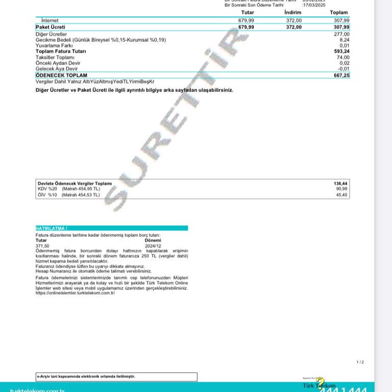 Türk Telekom İnternet Hızı Ve Yanlış Fatura Ücreti Sorunu