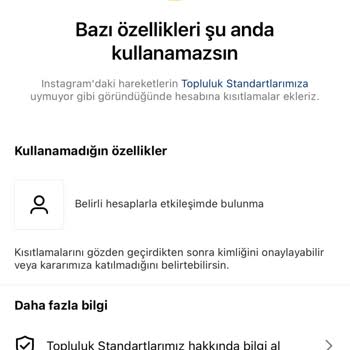Instagram Hesabımda Sürekli Kısıtlama Sorunu