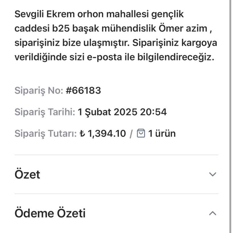 Sipariş Verilen Ürün 17 Gündür Kargolanmadı