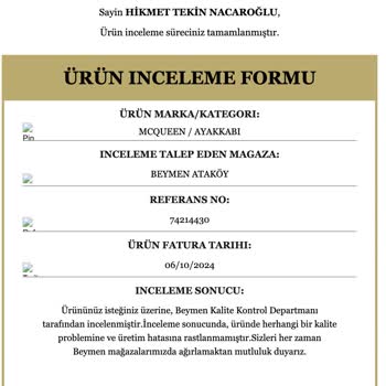 Prestijli Markada Beklenmedik Üretim Hatası Ve Çözüm Arayışı