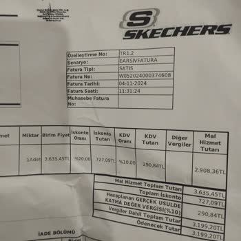 Skechers Ayakkabıda Beklenmedik Yırtıklar