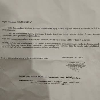 Skechers Ayakkabıda Beklenmedik Yırtıklar