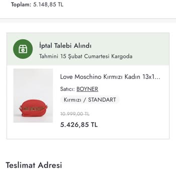 Sipariş İptali Ve Kafa Karıştırıcı Bilgilendirme