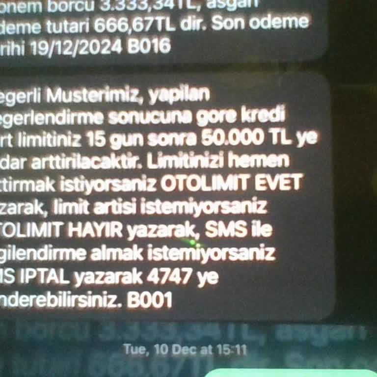 İzinsiz Kredi Kartı Limiti Artışı