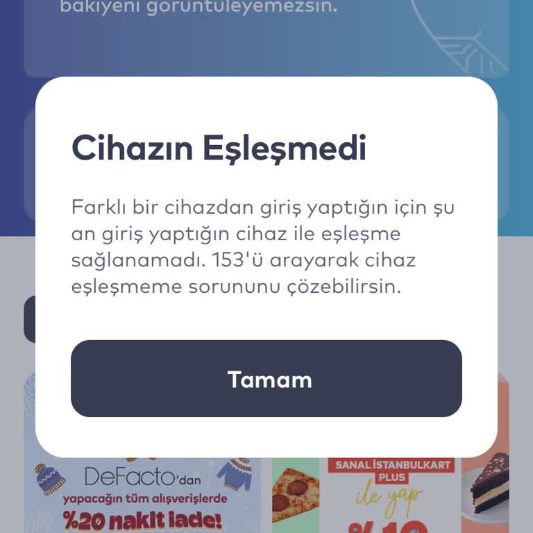 İstanbul Kart Uygulamasında Cihaz Eşleşme Sorunu