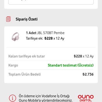 Vodafone Yanımda Uygulaması İle Cihaz Satın Alma Sorunu