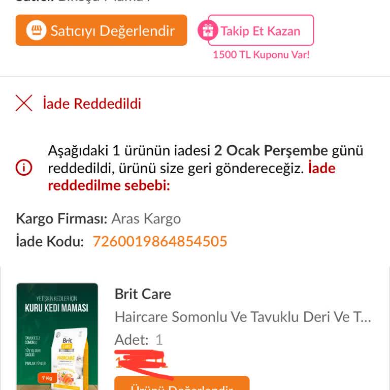 Kedi Maması Siparişi Ve Orijinallik Belirsizliği