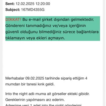 Kırık Mum Ve Yetersiz Kargo Hizmeti