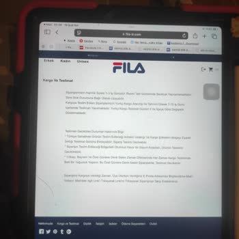 Fila Türkiye'den Sipariş Verdim, Kargom Kayboldu