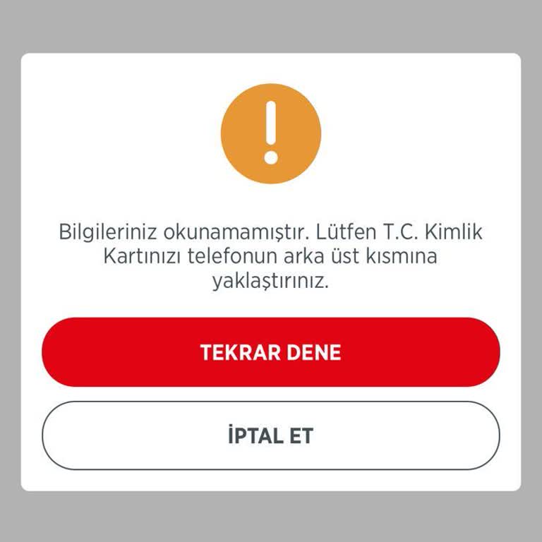 NFC İle T.C. Kimlik Okutma Sorunu