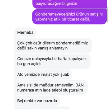 Ürün Gönderiminde Gecikme Ve İletişim Sorunları