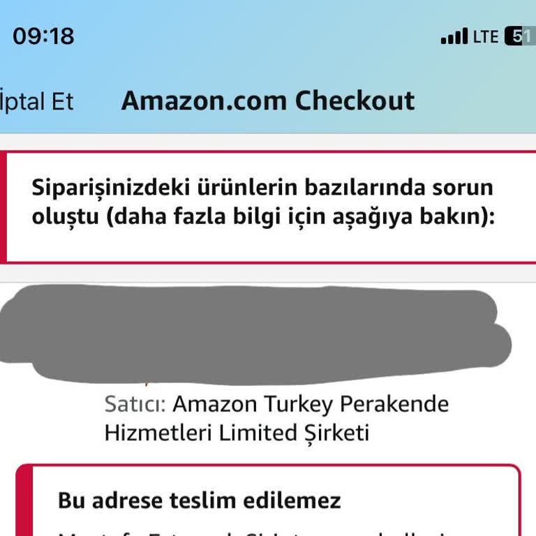 Amazon TR'de Kuka Beşik Sipariş Sorunu