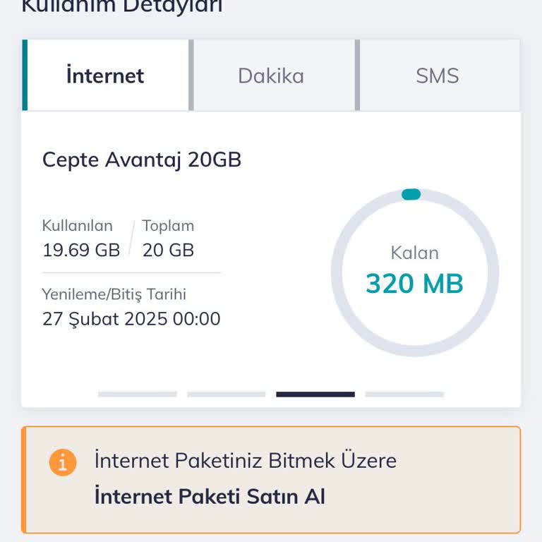 İnternet Paketim Erken Bitiyor, Kullanım Azaldı Ama Yetmiyor