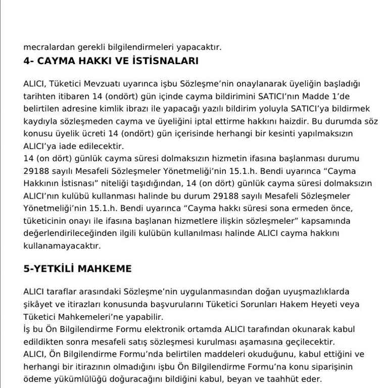 İzinsiz Üyelik Yenileme Ve Ücret İadesi Talebi