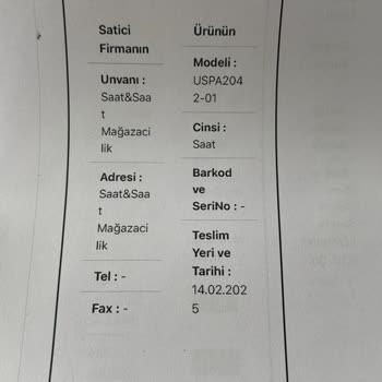 Lekeli Saat Kordonu Ve Yetersiz Müşteri Hizmeti