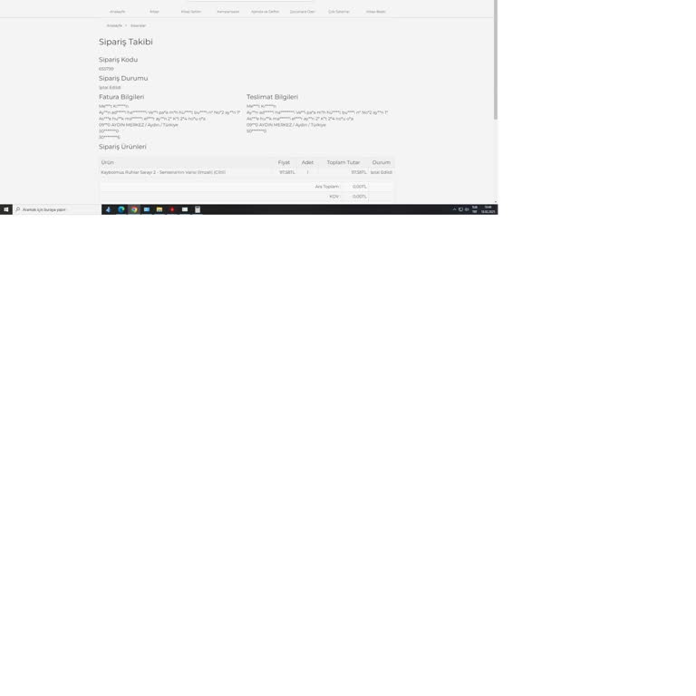 Siparişim İptal Edildi, Ücret İadesi Yapılmadı!