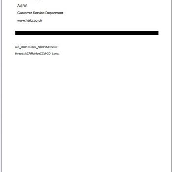 Hertz, problema con reembolso del depósito, solicito solución