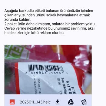 Şenpiliç Tavuğunda Yabancı Madde Şoku!