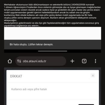 OBS Sistemine Giriş Sorunu Ve İletişim Eksikliği