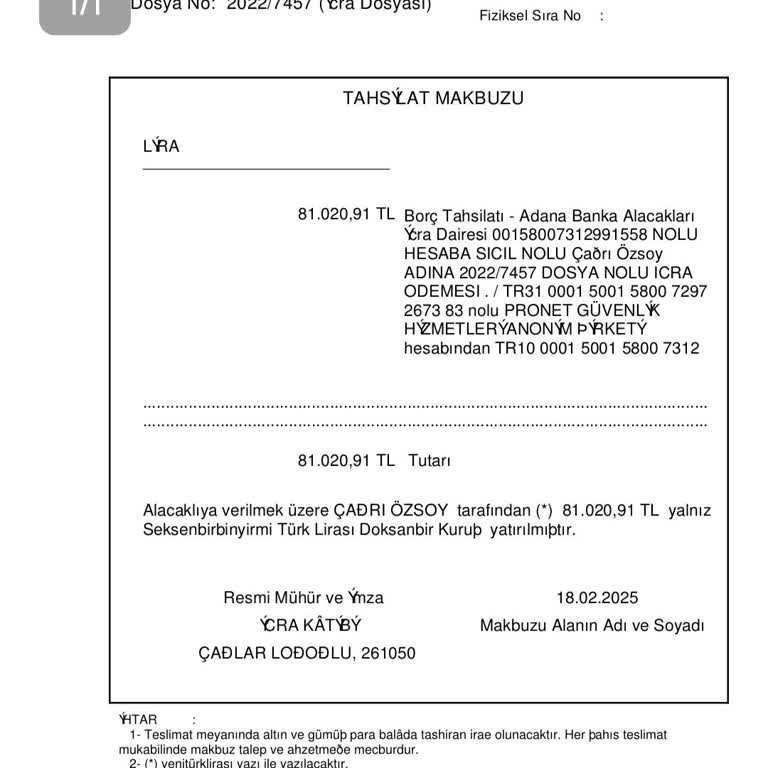 Gelecek Varlık Şirketi İle Protokol Sorunu