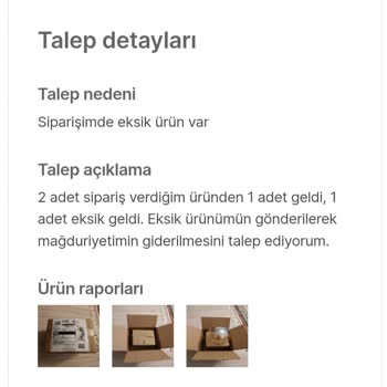 Eksik Ürün Gönderimi Ve Cevapsız Talepler
