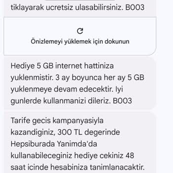 Vodafone Tarife Değişikliği Sonrası Kupon Sorunu