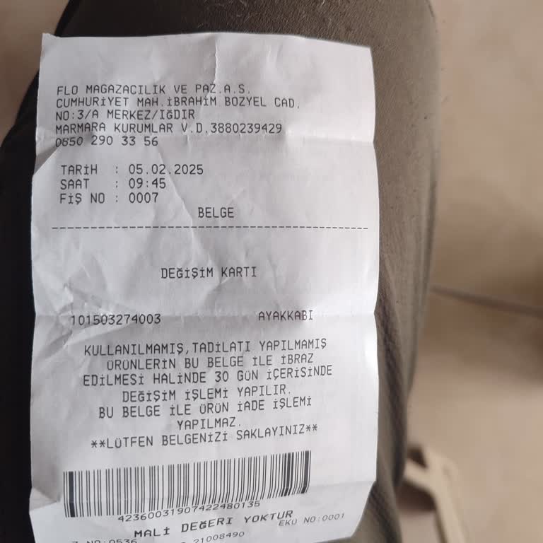 Ayakkabının İç Tabanları Kısa Sürede Yırtıldı