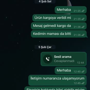 Kedi Maması Siparişinde İletişim Ve İade Sorunu