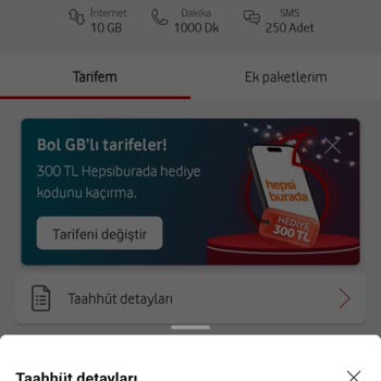 Vodafone Tarifesi: Yetersiz Hizmet Ve Yüksek Cayma Bedeli