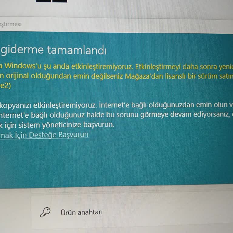 Orijinal Windows Sorunu Ve Müşteri Hizmetleri Hayal Kırıklığı