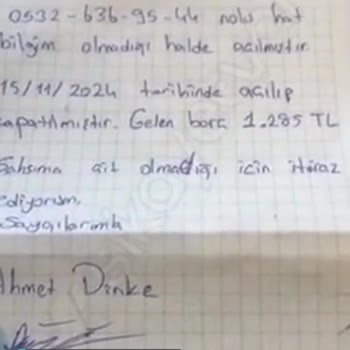 Turkcell Adıma Alakasız Hat Açılmış