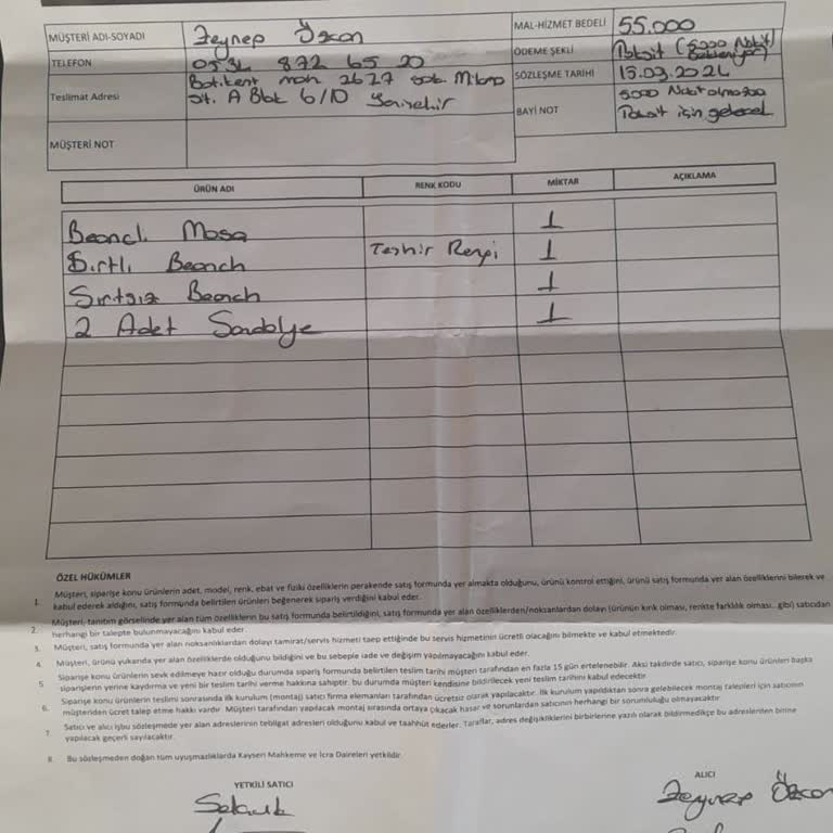 Kilim Mobilya'da Teslimat Ve Ürün Kalitesi Sorunları