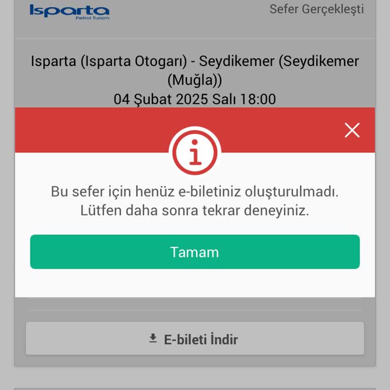 Bilet İndirme Sorunu Ve Acil Çözüm Talebi