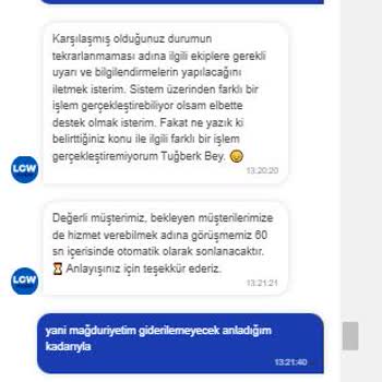 LCW Siparişim İptal Edildi Mağduriyetim Giderilmiyor