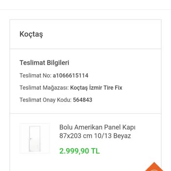Koçtaş'tan Alınan Kapı Siparişi Stokta Yok Diye İptal Edildi