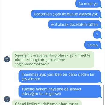 Yanlış Çiçek Gönderimi Ve Yetersiz Destek