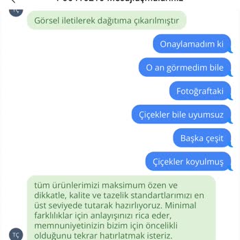 Yanlış Çiçek Gönderimi Ve Yetersiz Destek