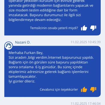 TurkNet'in Mecidiyeköy'deki Hizmet Kalitesi Ve Kurulum Gecikmesi