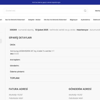 Siparişimin Kargolanmaması Ve İletişim Sorunları