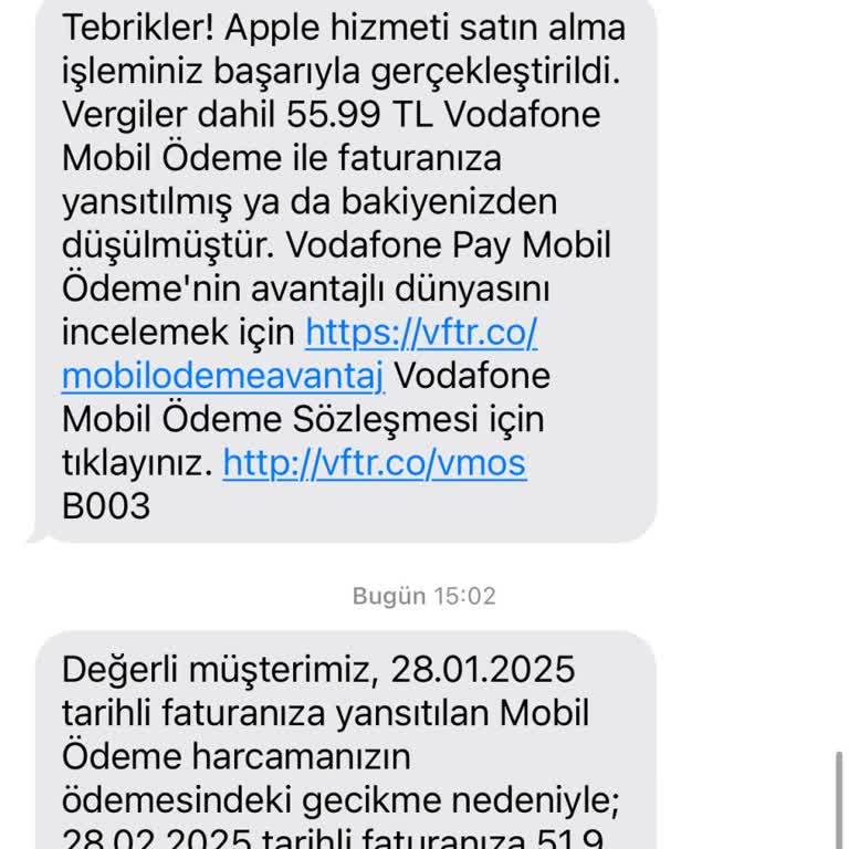 Vodafone'un Bitmeyen Ek Ücretleri
