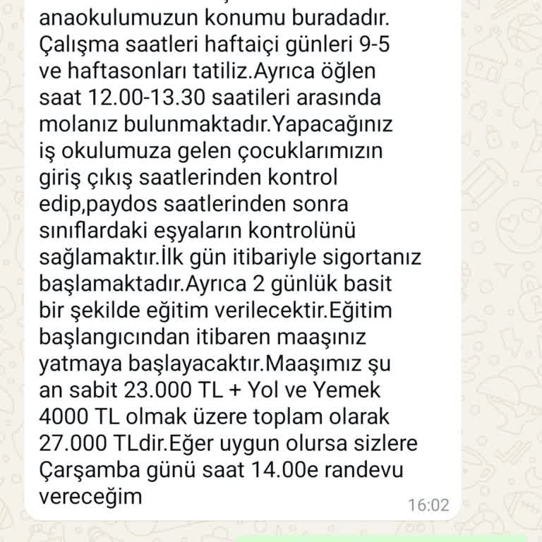İş İlanı Üzerinden Gelen Şüpheli Mesajlar