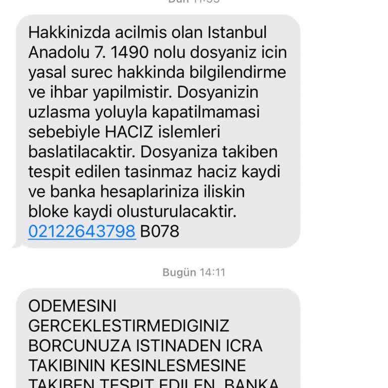 Sürekli Gelen Borç Mesajlarından Rahatsızlık