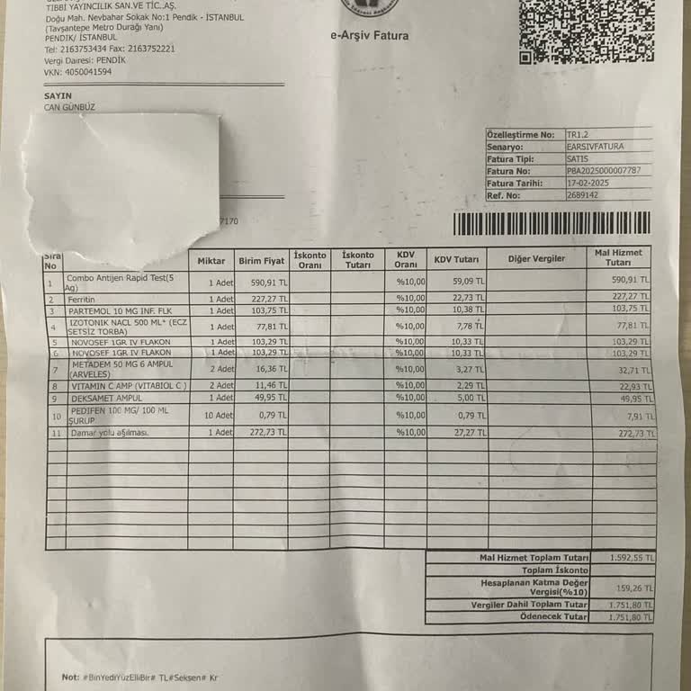 Hastane Raporu Ve Fatura Hataları Mağduriyeti