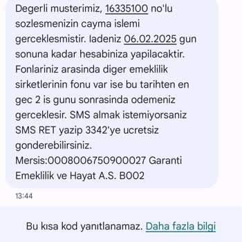 Garanti BES Ödeme Gecikmesi Ve İletişim Sorunu