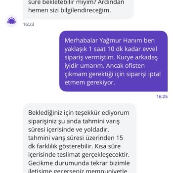 Getir Siparişimde Uzun Bekleme Ve Yetersiz Müşteri Hizmeti