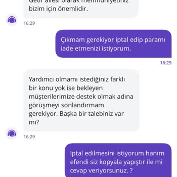 Getir Siparişimde Uzun Bekleme Ve Yetersiz Müşteri Hizmeti