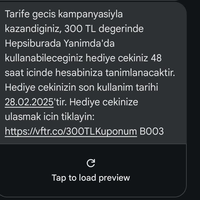 Vodafone'dan Alamadığım Hepsiburada Kuponu Sorunu