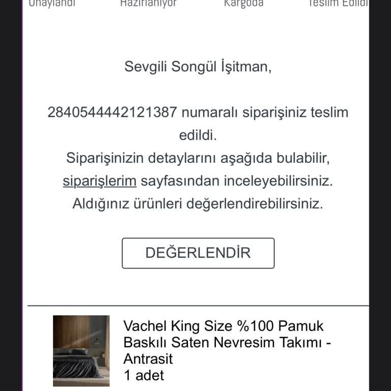 Teslim Edilmeyen Sipariş Ve İletişim Sorunu